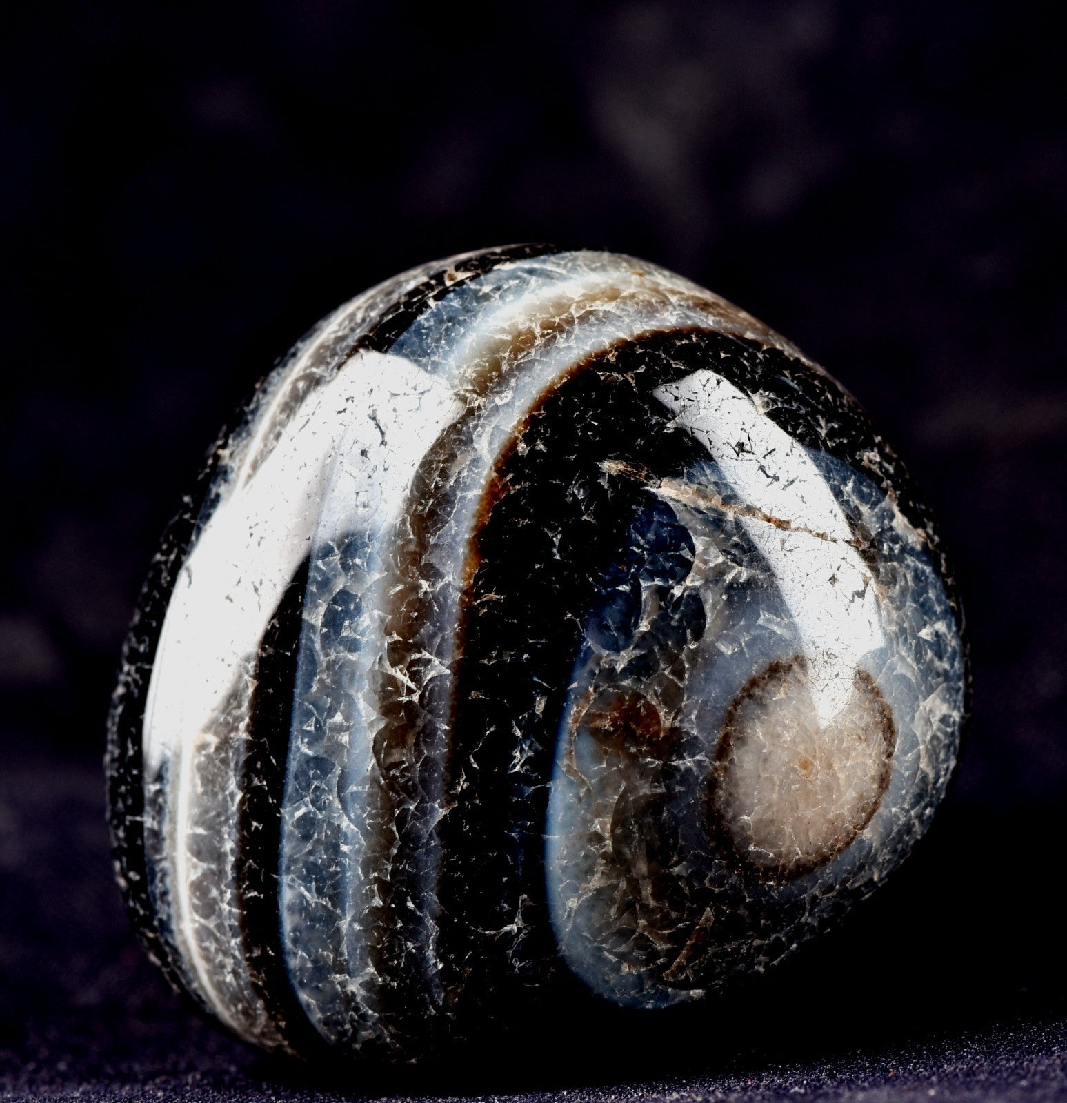 old mystic Sulemani soloman stone  for luck wealth protection shaman  #7703