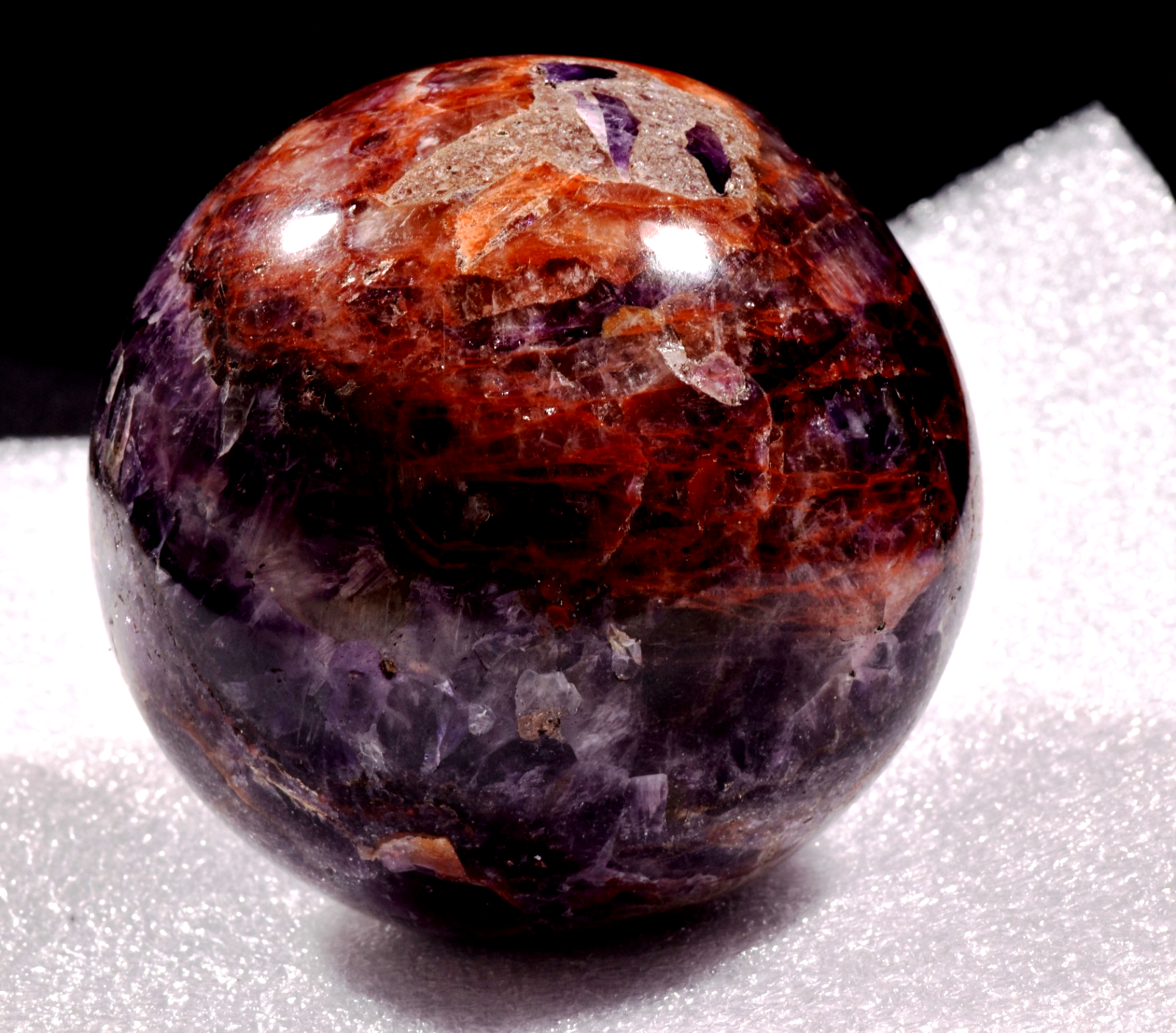 Super 7 melody stone ''evil eye'' chevron  rare  sphere for your altar  #1006