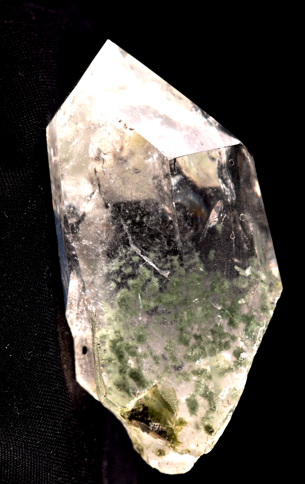 Himalayan cool green world crystal lodolite garden scrying meditation #8098