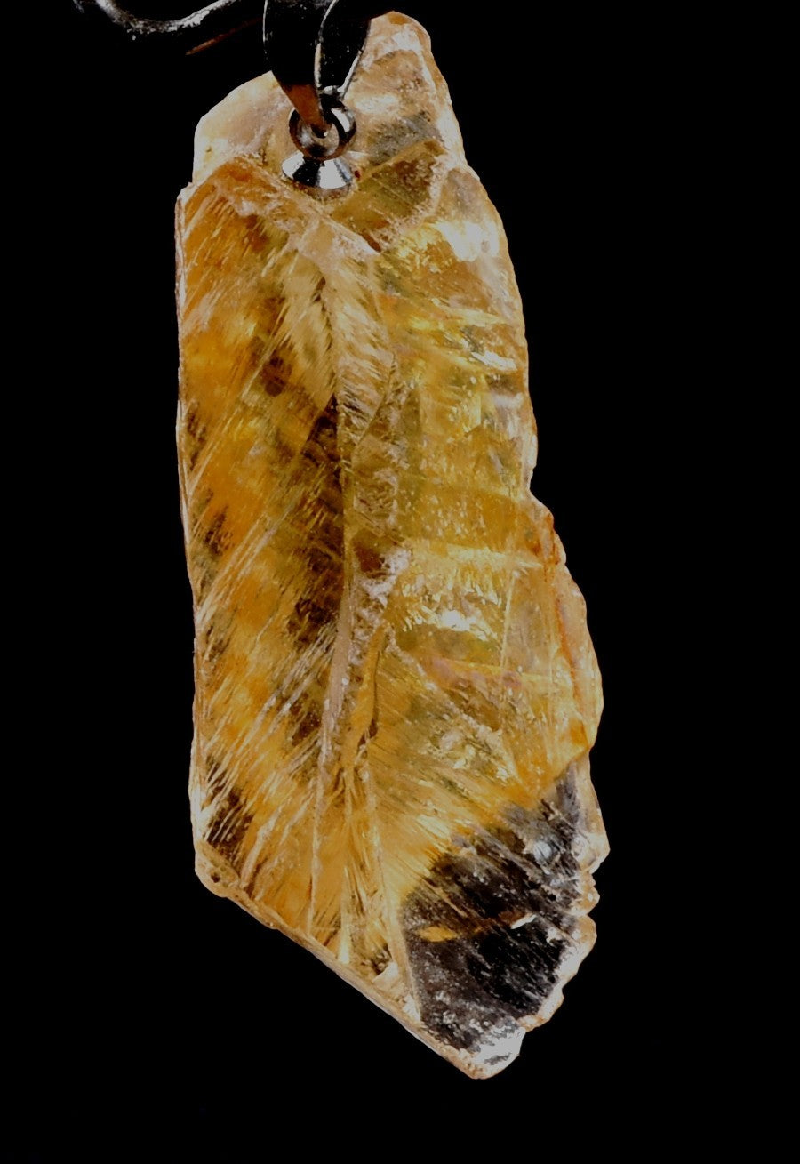 satyaloka  region quartz  synergy 12 high frequency  golden hue pendant#8248