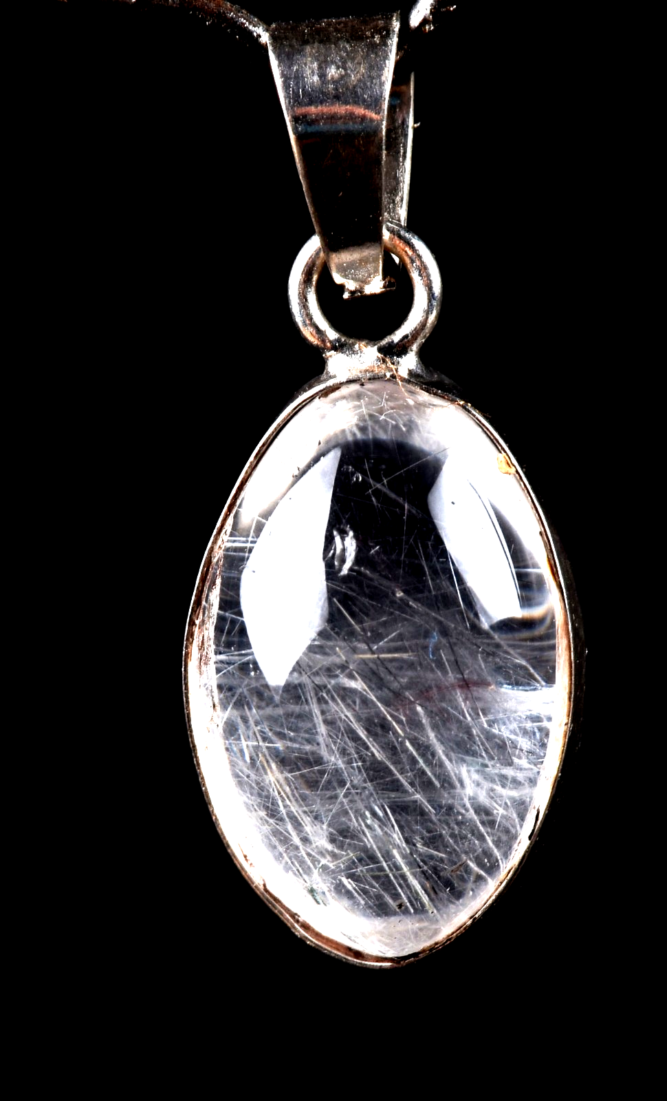 satyaloka   quartz  scrying  tiny rutile lingam meditation fairies  # 7843