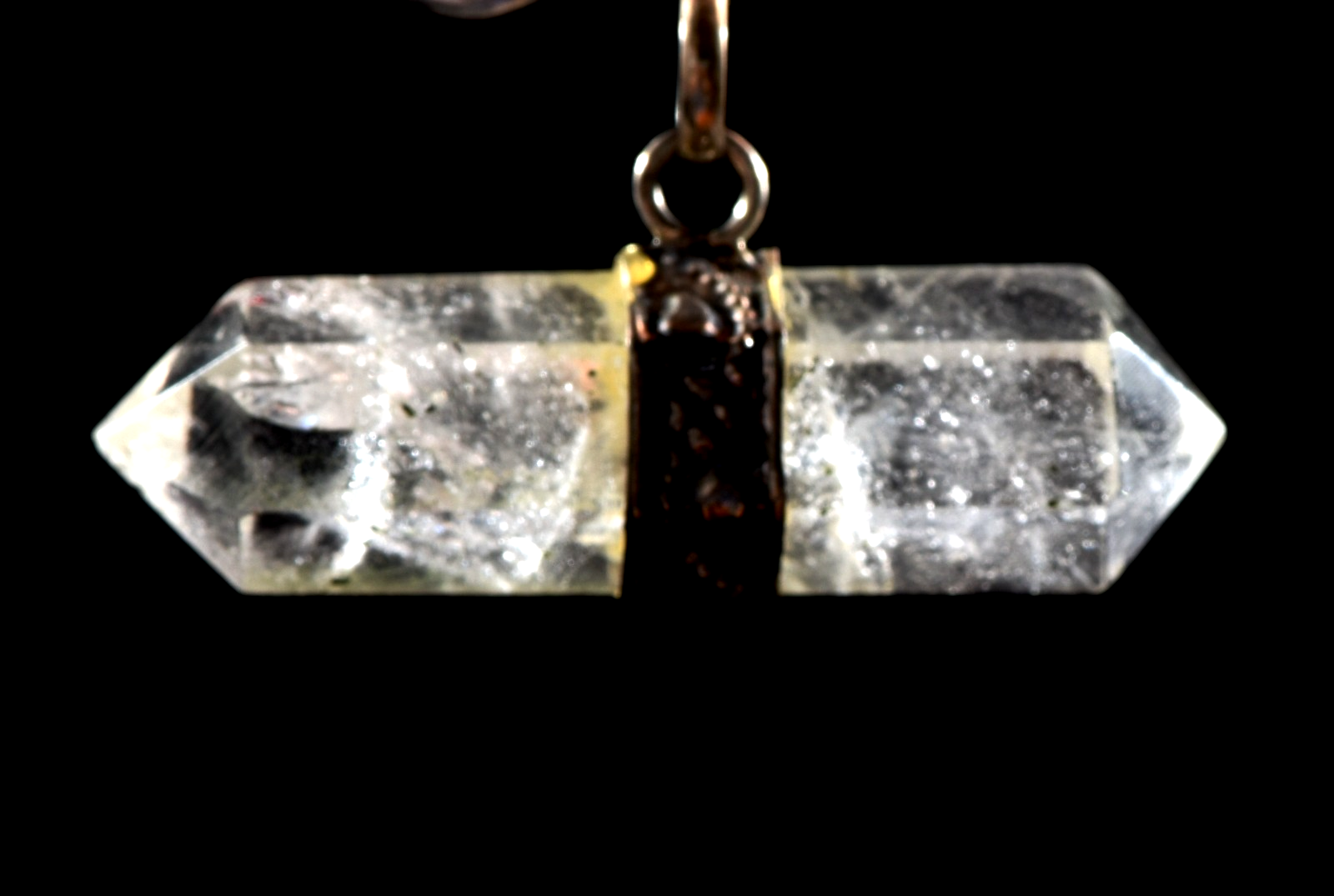 Satyaloka satyamani  region quartz double terminated pendant synergy 12  #1026