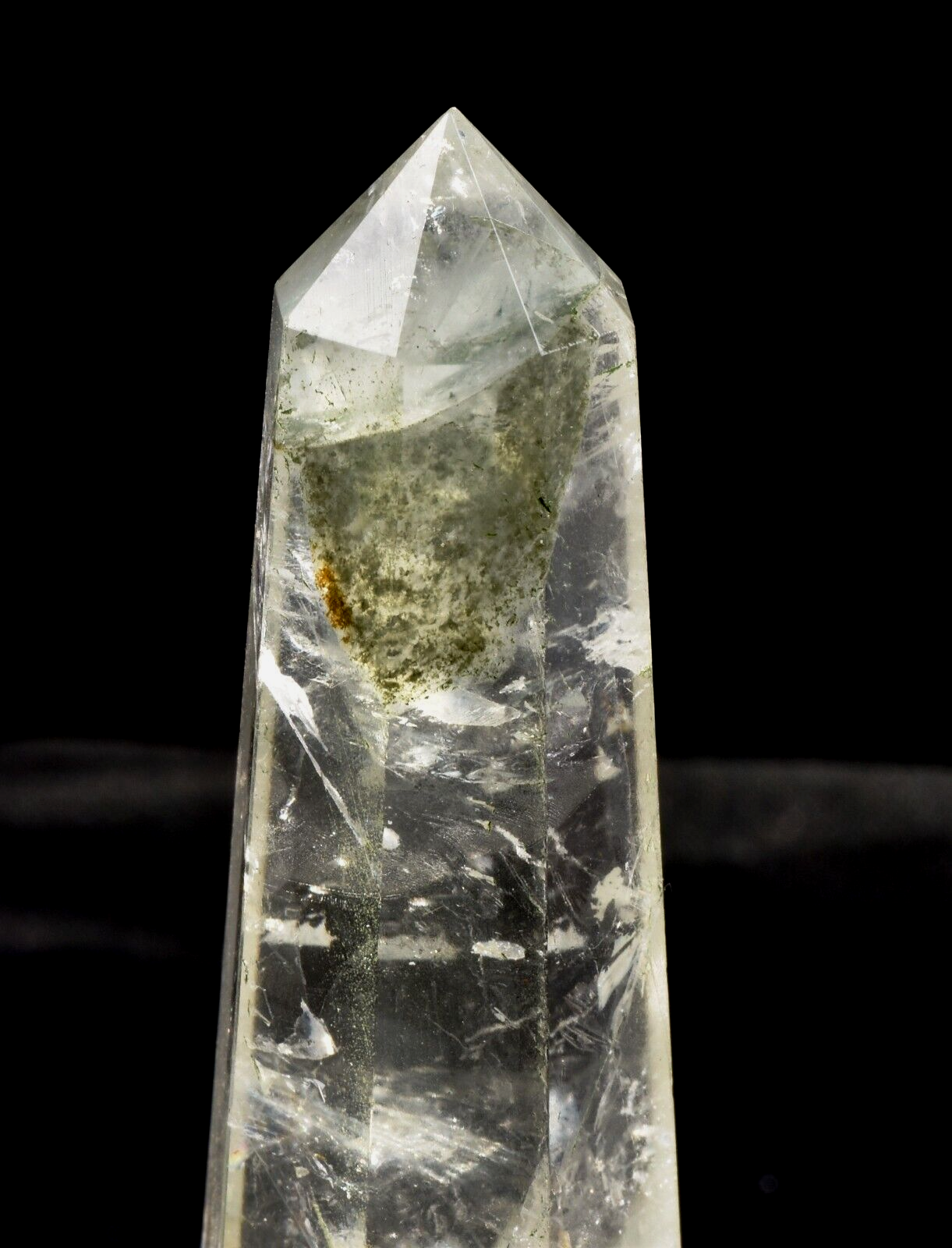 Himalayan  green chlorite obelisk purifying, detoxifying cleanse the aura, #7423