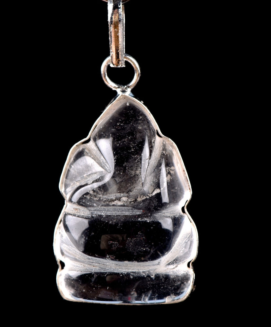 Satyaloka  quartz high frequency ganesh pendant# 7742