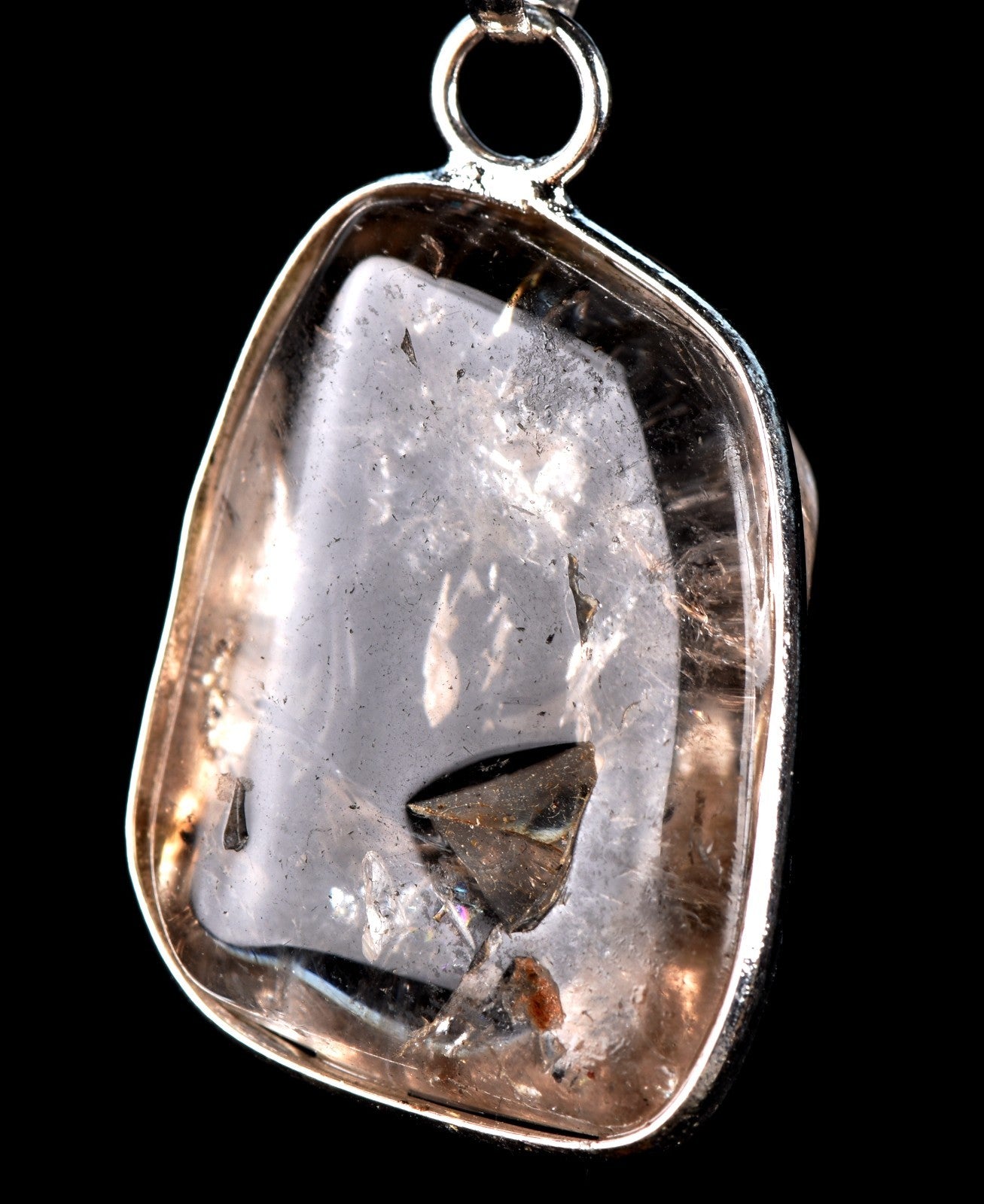 Golden brown  mystic manifestation quartz pendant shaman cleans aura, ,#7758