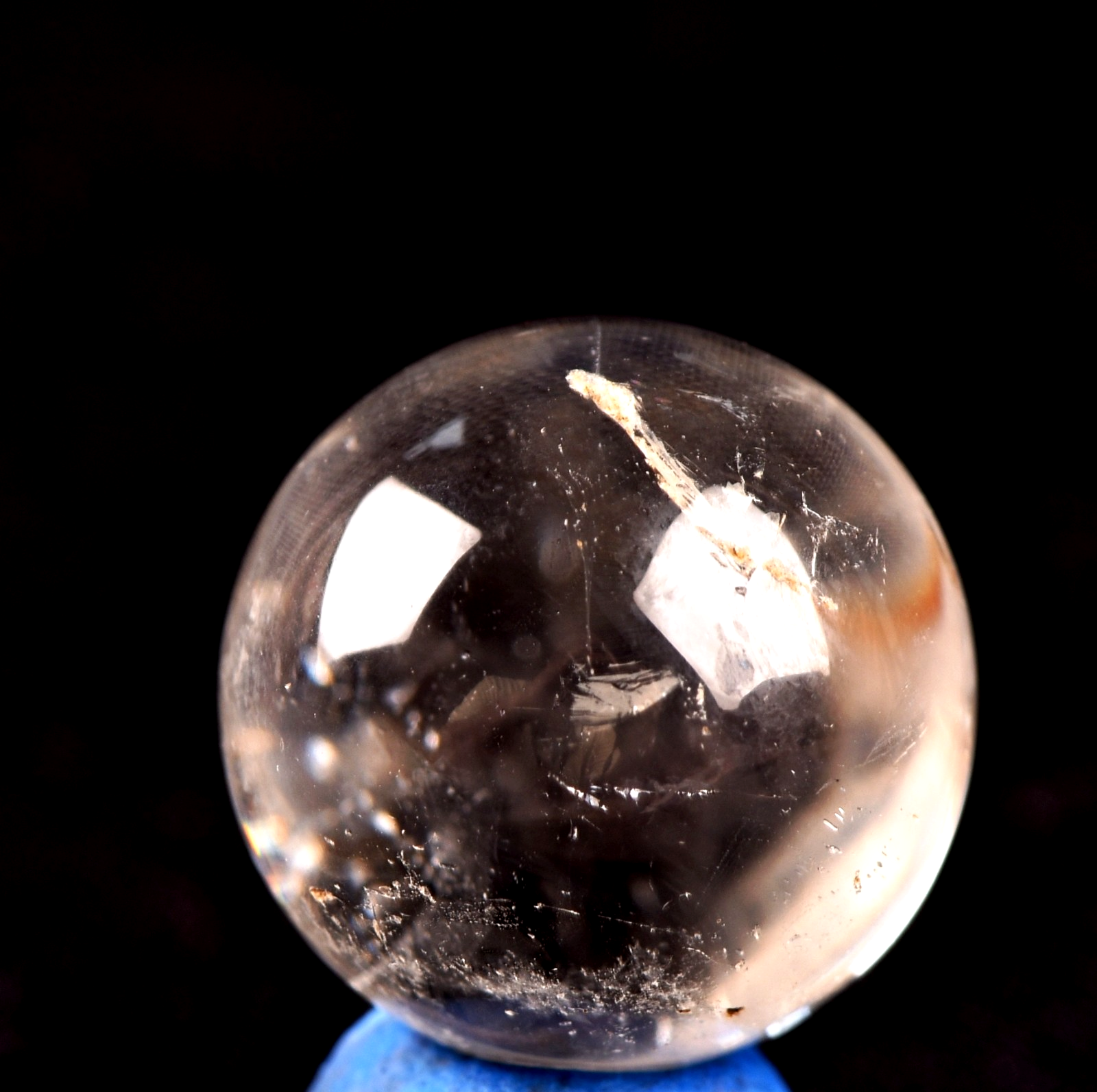 Satyaloka region  scrying sphere   synergy 12 high frequency quartz   #7937