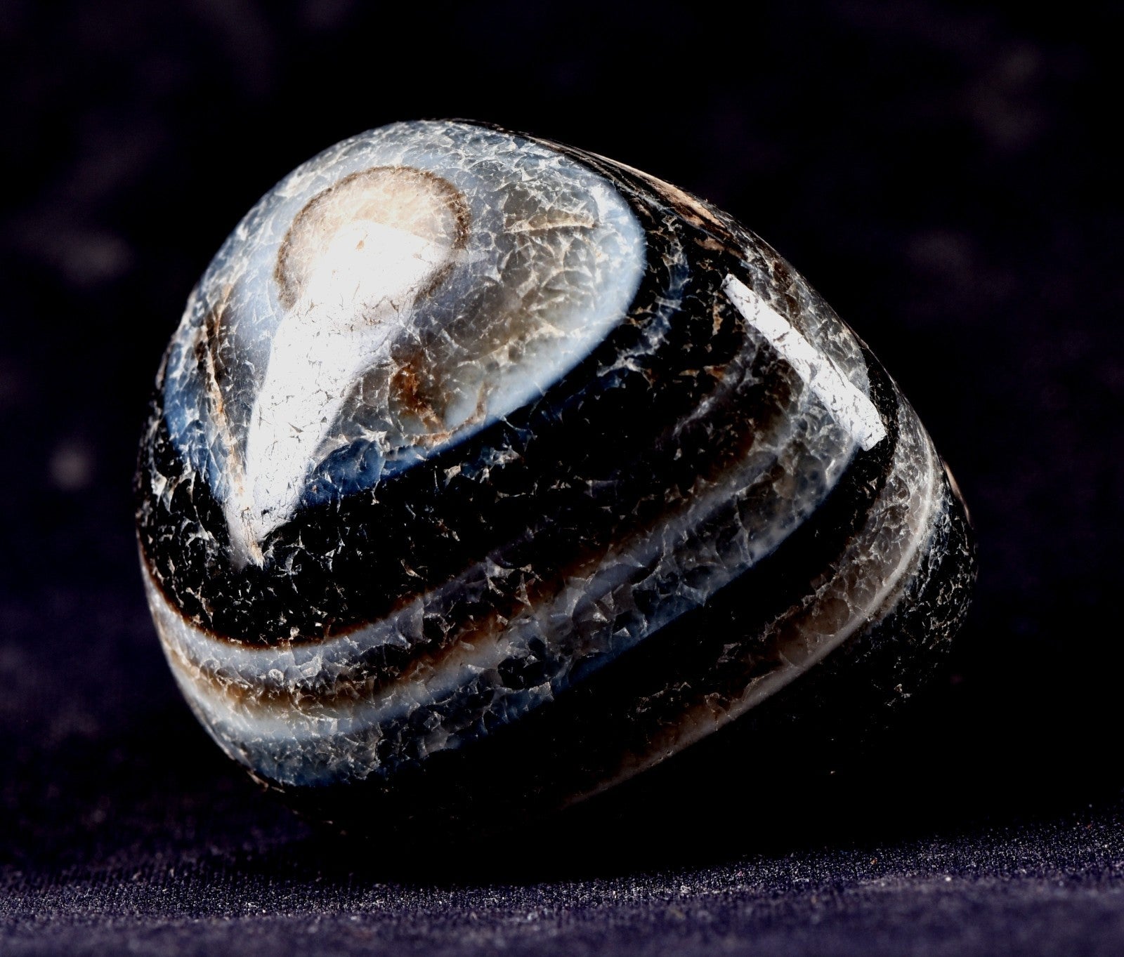old mystic Sulemani soloman stone  for luck wealth protection shaman  #7703