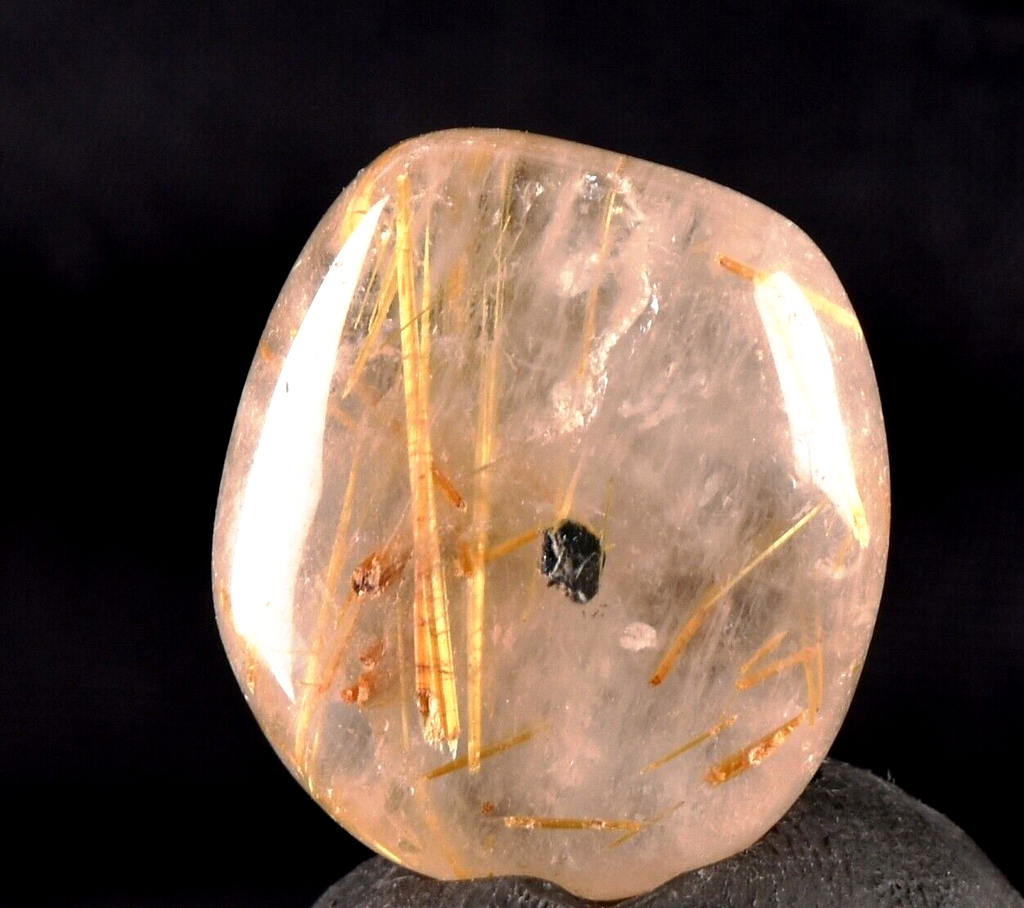Himalayan pink  Golden  rutile  cleans aura,removes negative energy#7316