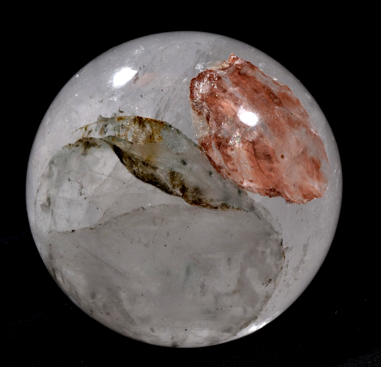 Himalayan  agnitite +|green chlorite crystal sphere infusion of divine fire#1003