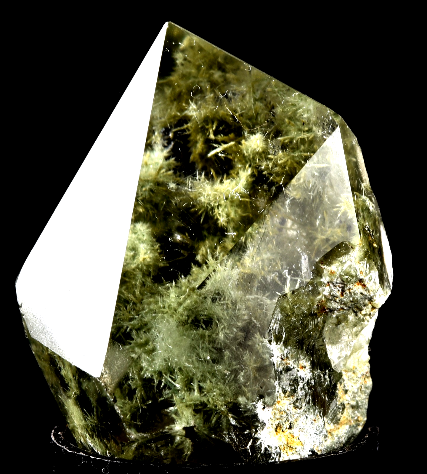 Himalayan cool green world crystal lodolite garden scrying meditation #7873