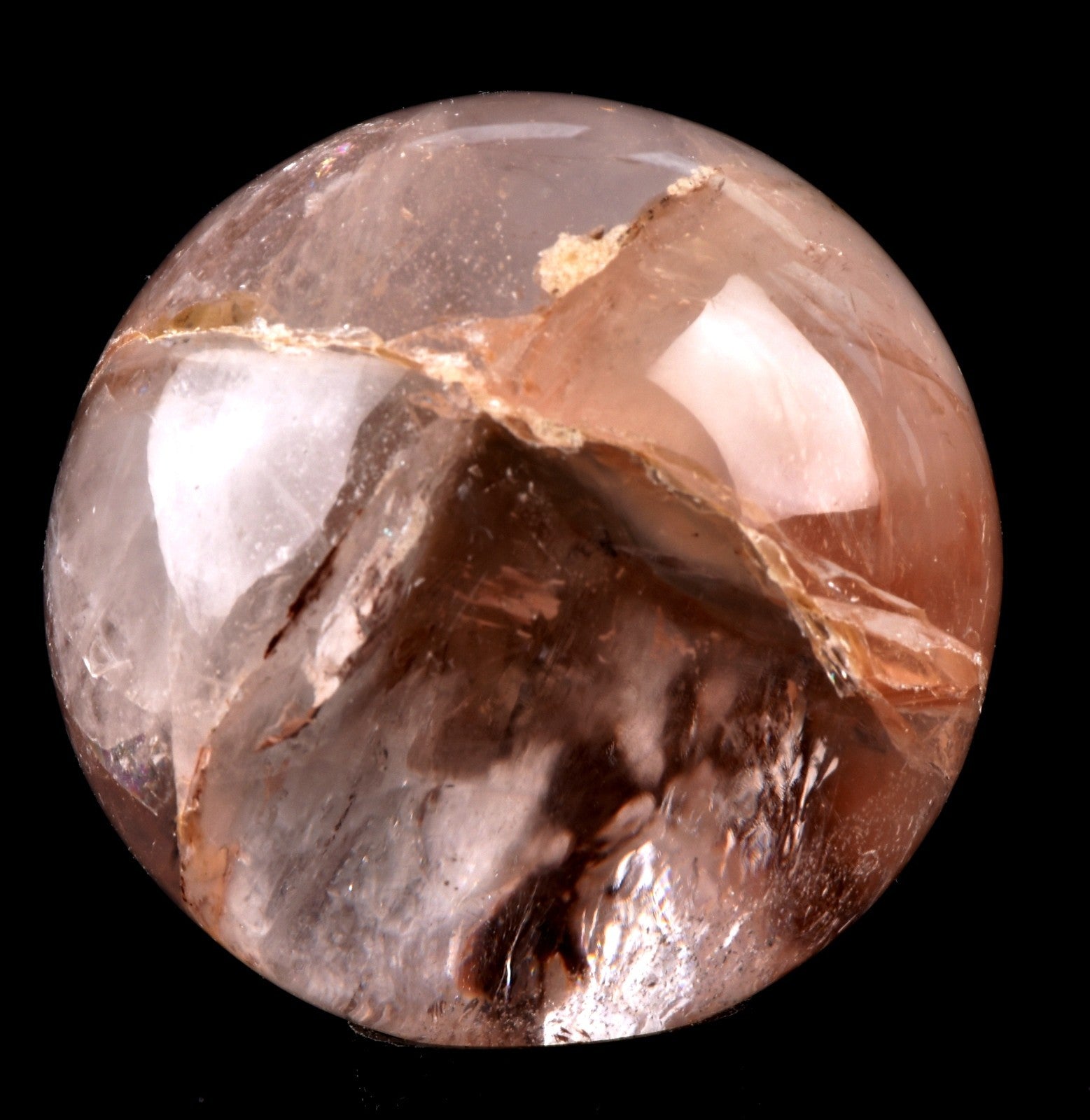 Himalayan Red Azeztullite  agnitite crystal sphere infusion of divine fire #7872