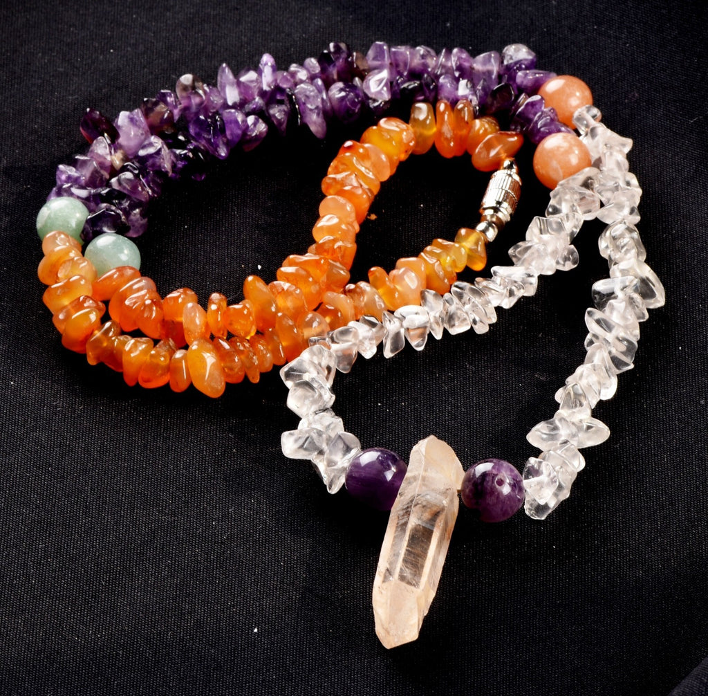 Shamanic Journeyer Crystal Energy Mystic necklace  infusion of divine fire#6847