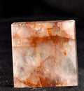 Himalayan red quartz agnitite  square  plate  supra mental manifestation  ''Himalayan wisdom'' for pocket/purse  6444