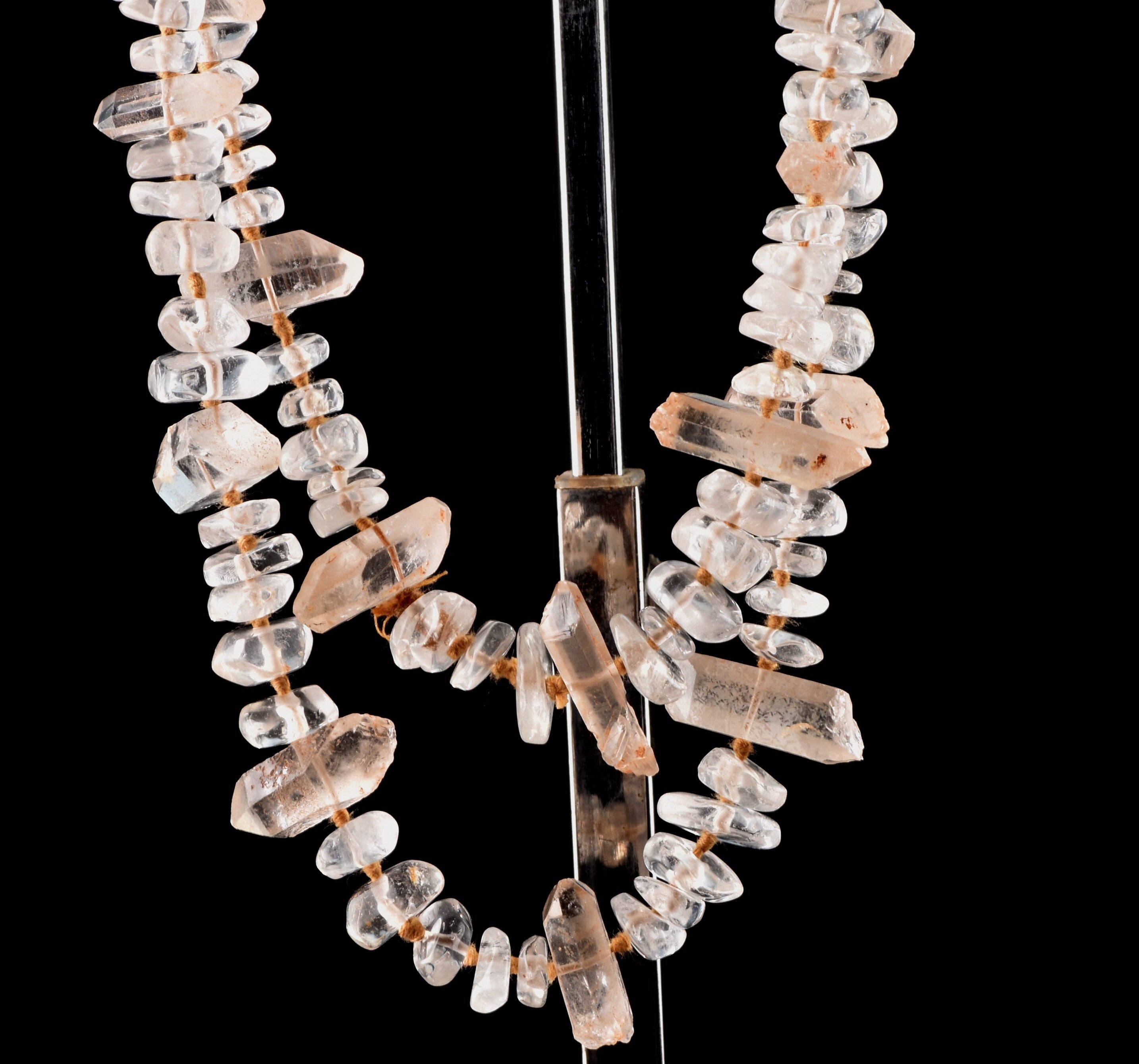 Satyaloka satyamani  with himalayan miniature crystal 25 inch original necklace  synergy 12  #7961