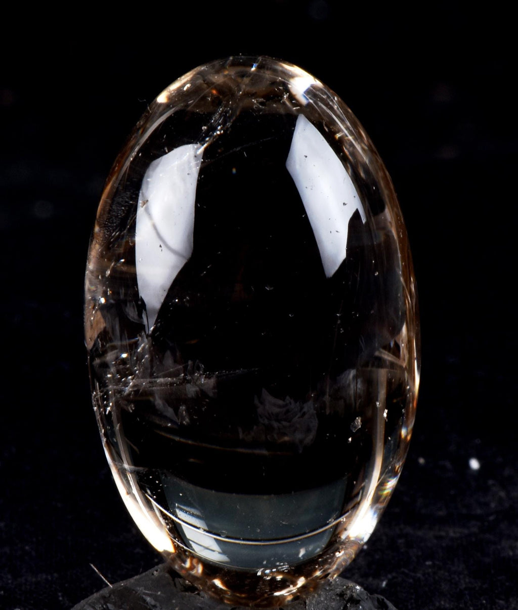 Satyaloka satyamani smoky quartz scrying devic mirror Lingam   High frequency synergy 12 crystal ''sat-chit -ananda   7650