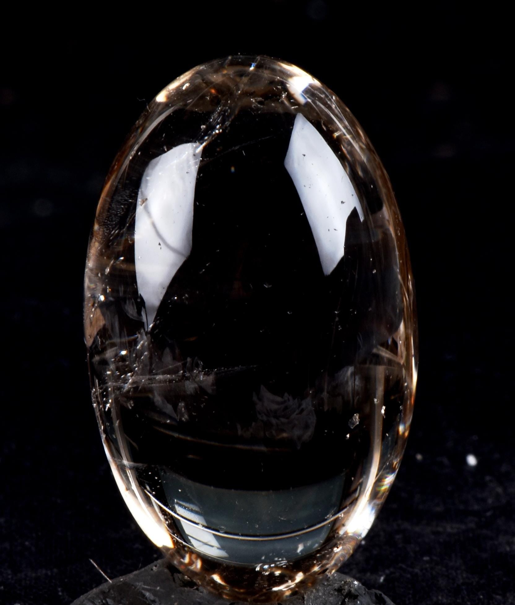 Satyaloka satyamani smoky quartz scrying devic mirror Lingam   High frequency synergy 12 crystal ''sat-chit -ananda   7650