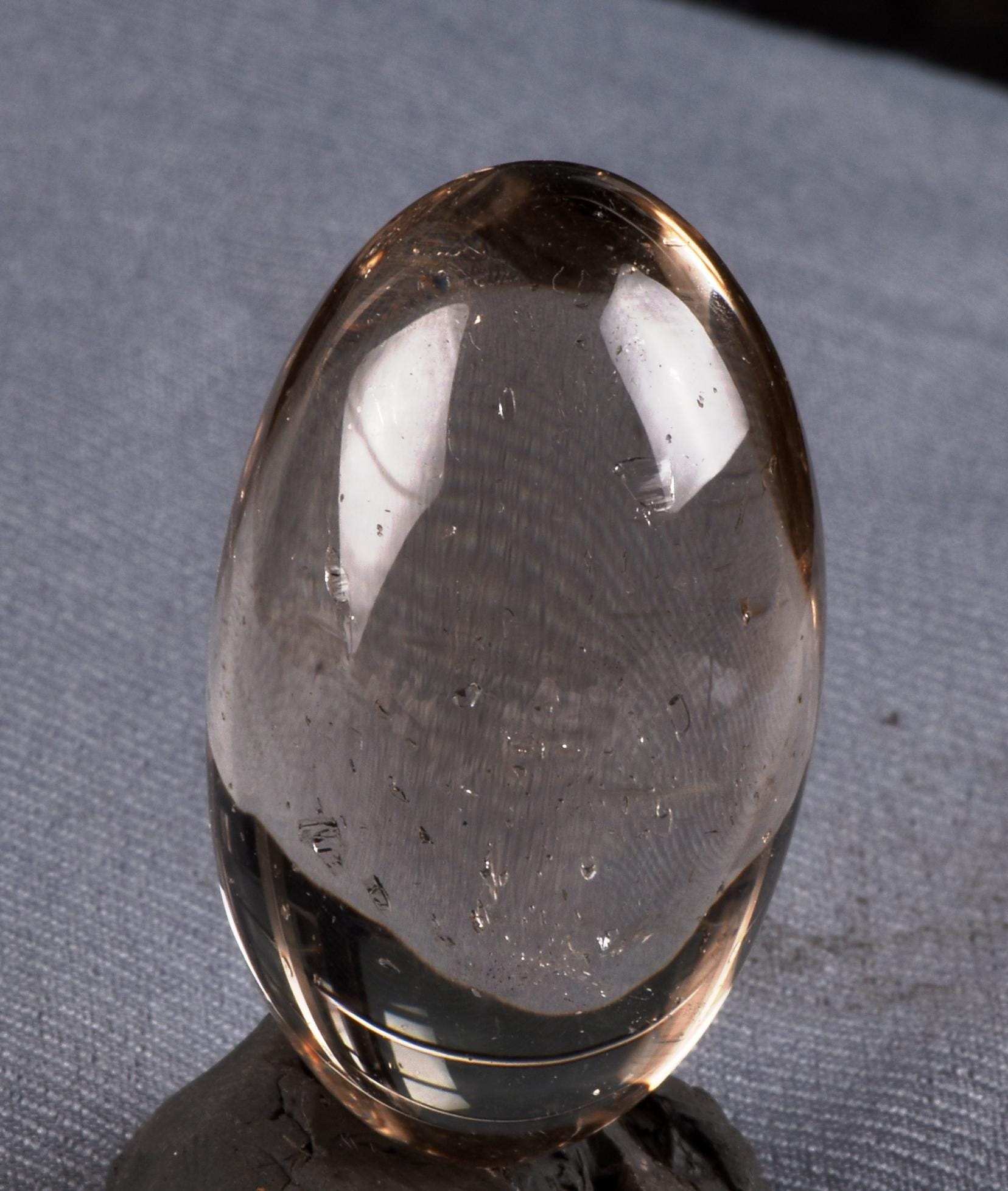 Satyaloka satyamani smoky quartz scrying devic mirror Lingam   High frequency synergy 12 crystal ''sat-chit -ananda   7650