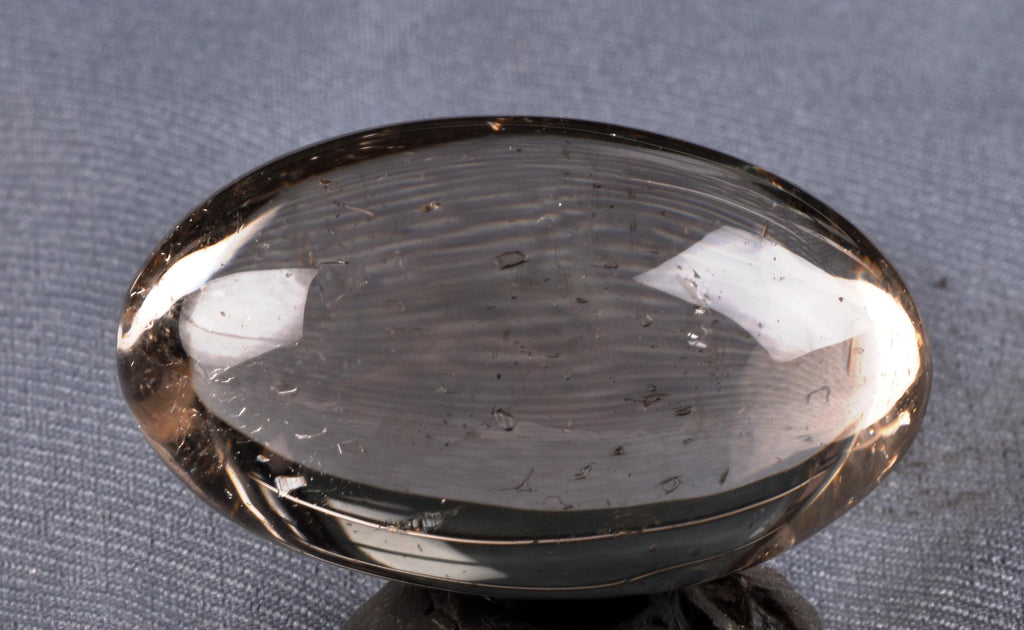 Satyaloka satyamani smoky quartz scrying devic mirror Lingam   High frequency synergy 12 crystal ''sat-chit -ananda   7650