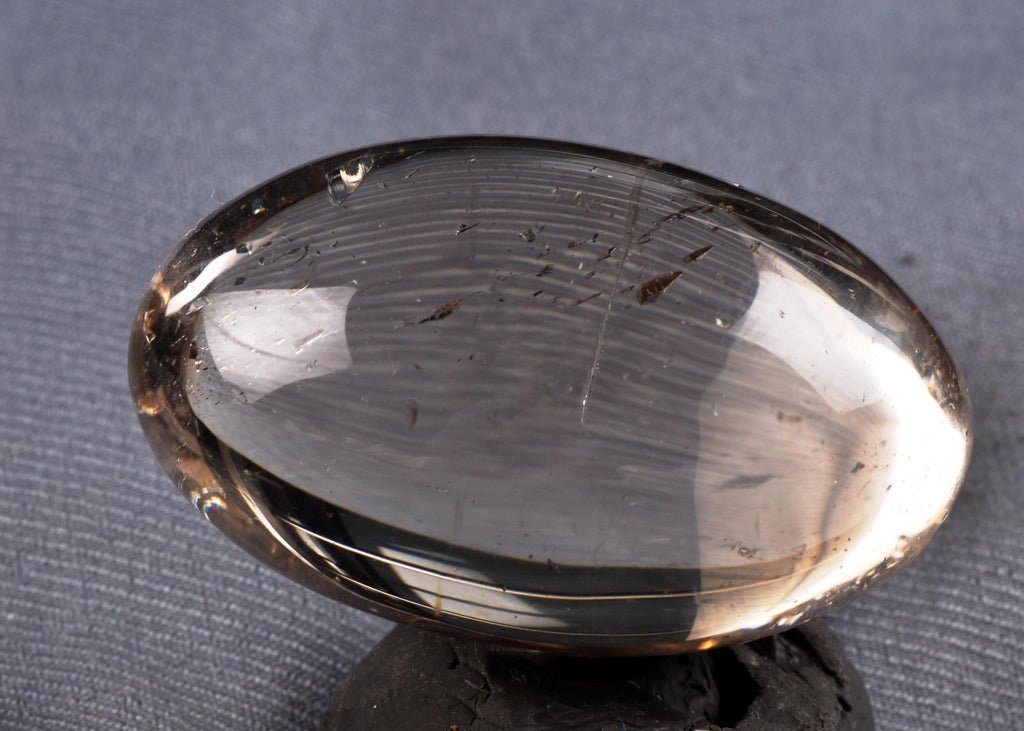 Satyaloka satyamani smoky quartz scrying devic mirror Lingam   High frequency synergy 12 crystal ''sat-chit -ananda   7650