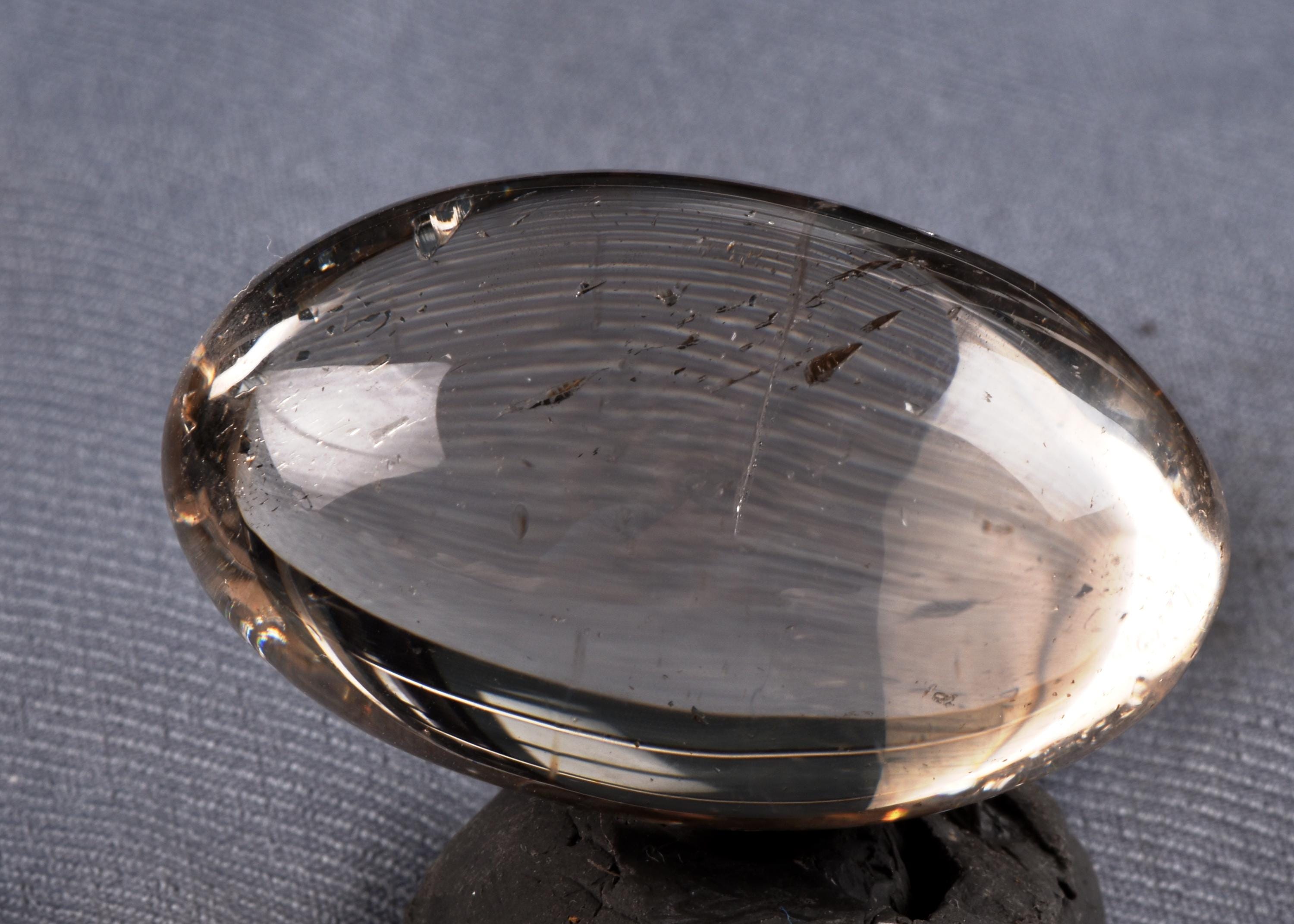 Satyaloka satyamani smoky quartz scrying devic mirror Lingam   High frequency synergy 12 crystal ''sat-chit -ananda   7650