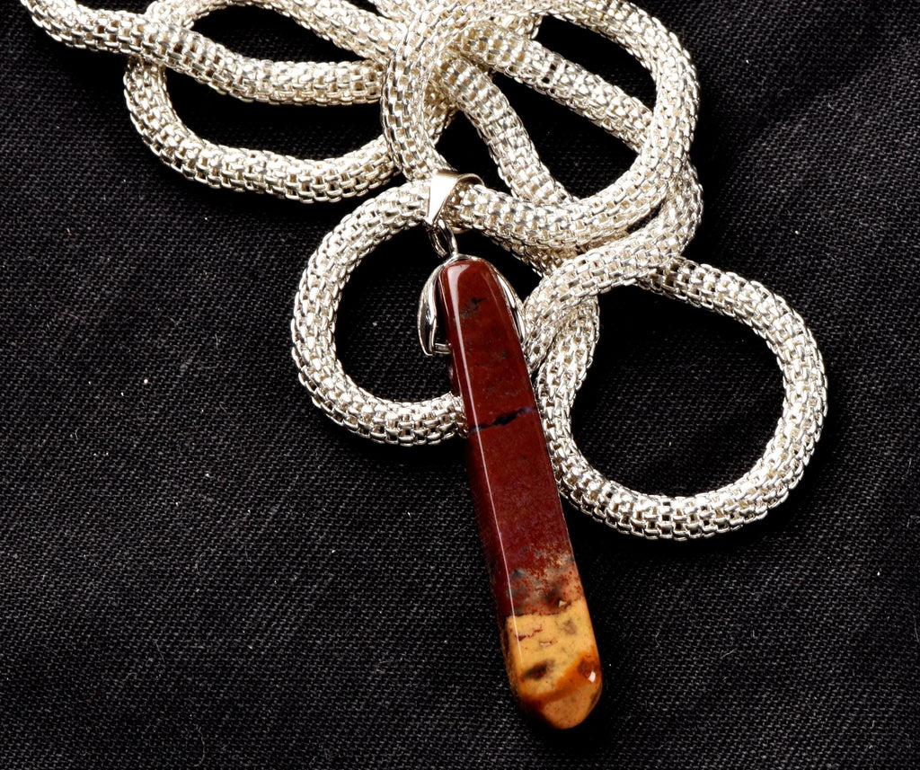 fancy jasper pendant +chain  balances yin/yang energies. This is helpful in many areas of life and can bring healing, peace, and ease. 6904