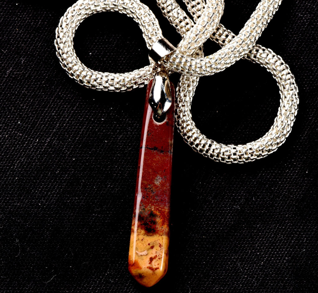 fancy jasper pendant +chain  balances yin/yang energies. This is helpful in many areas of life and can bring healing, peace, and ease. 6904