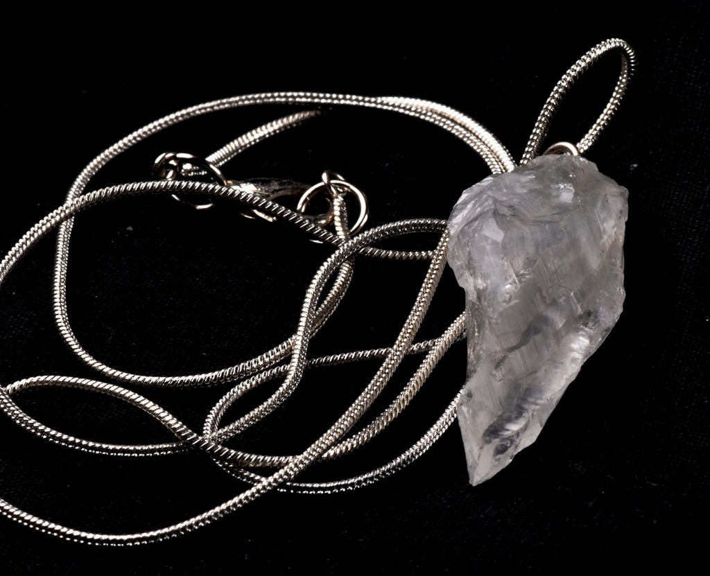 Satyaloka   quartz  pendant with chain  High frequency synergy 12 crystal ''sat-chit -ananda  #6900