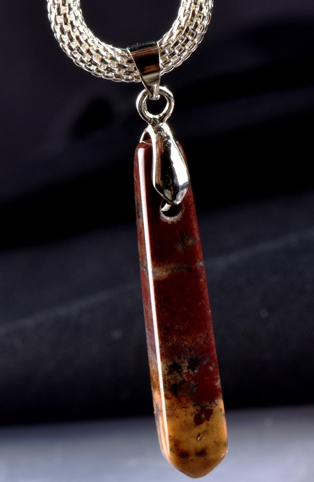 fancy jasper pendant +chain  balances yin/yang energies. This is helpful in many areas of life and can bring healing, peace, and ease. 6904