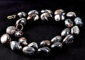 rare black /grey Suleimani rare tumble stone necklace   #7025