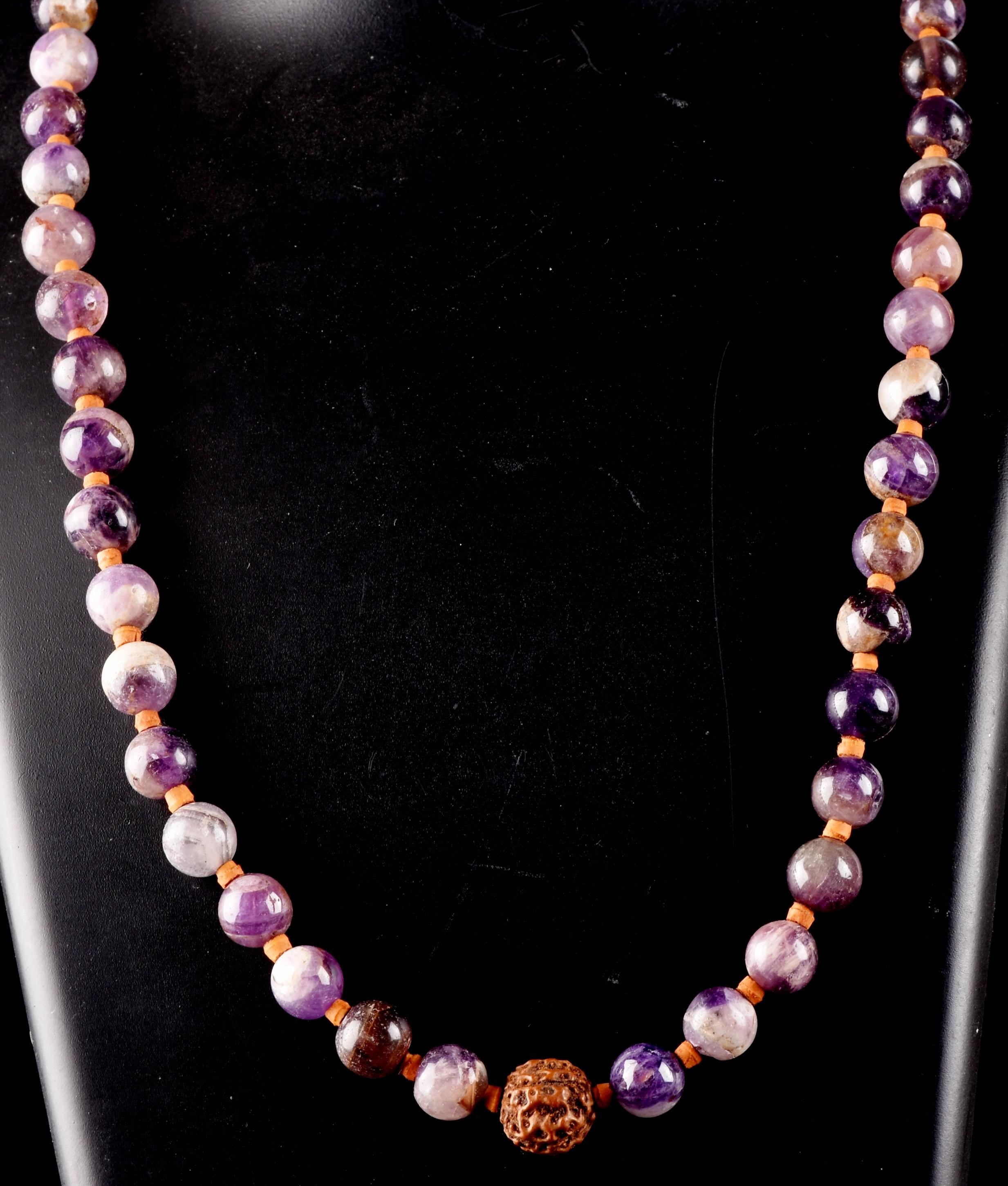 Super seven melody stone necklace  with rudraksha  psychic abilities spiritual elevation #7026