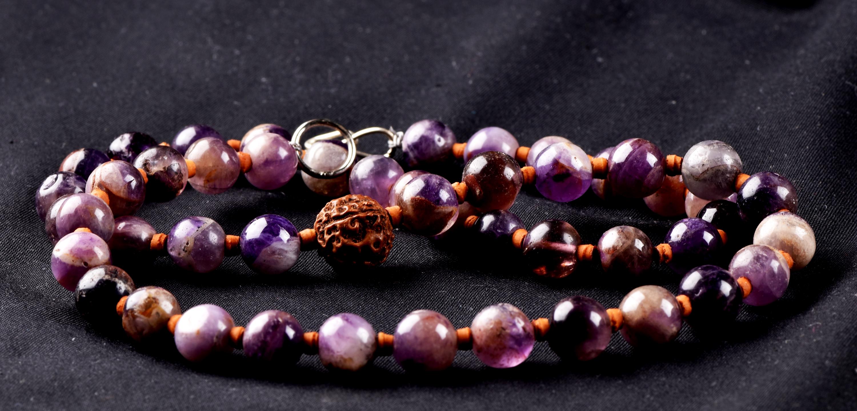 Super seven melody stone necklace  with rudraksha  psychic abilities spiritual elevation #7026