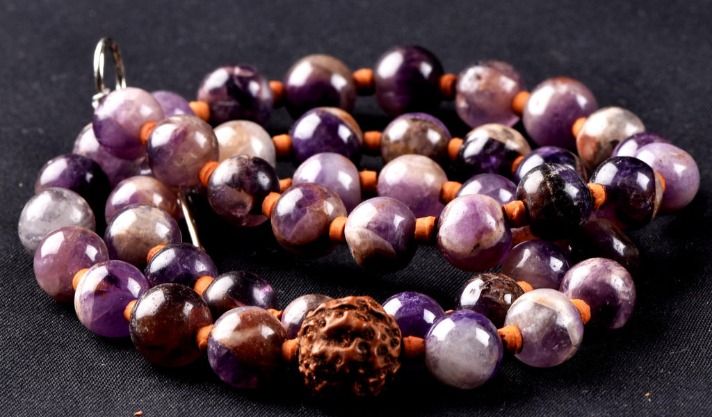 Super seven melody stone necklace  with rudraksha  psychic abilities spiritual elevation #7026