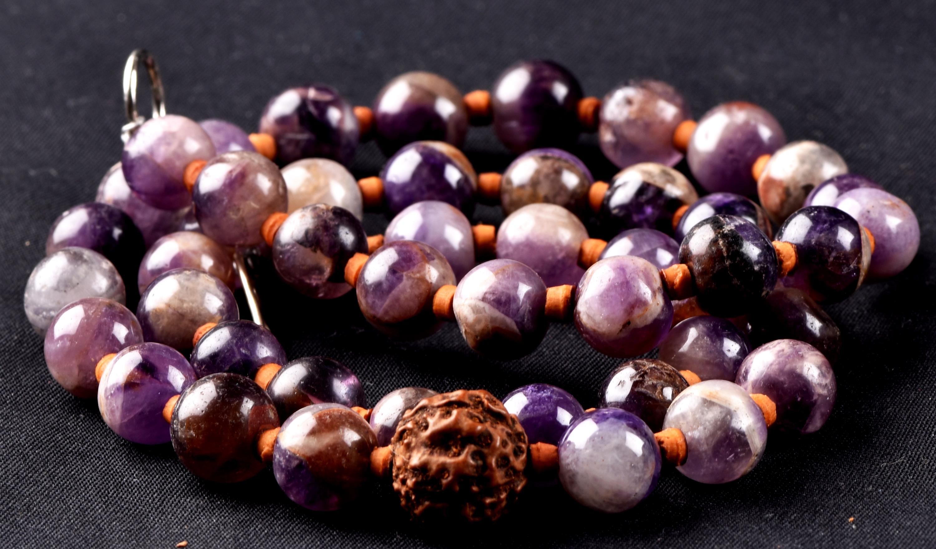 Super seven melody stone necklace  with rudraksha  psychic abilities spiritual elevation #7026