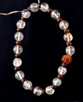 Satyaloka  region quartz  rudraksha stretchable bracelet synergy 12 crystal.#7012