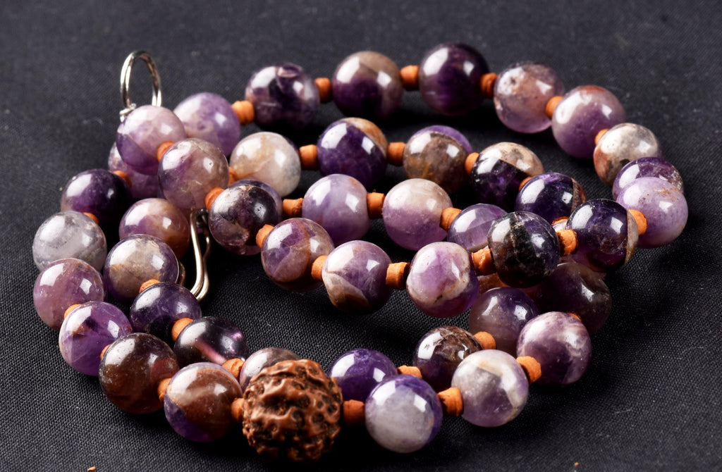Super seven melody stone necklace  with rudraksha  psychic abilities spiritual elevation #7026