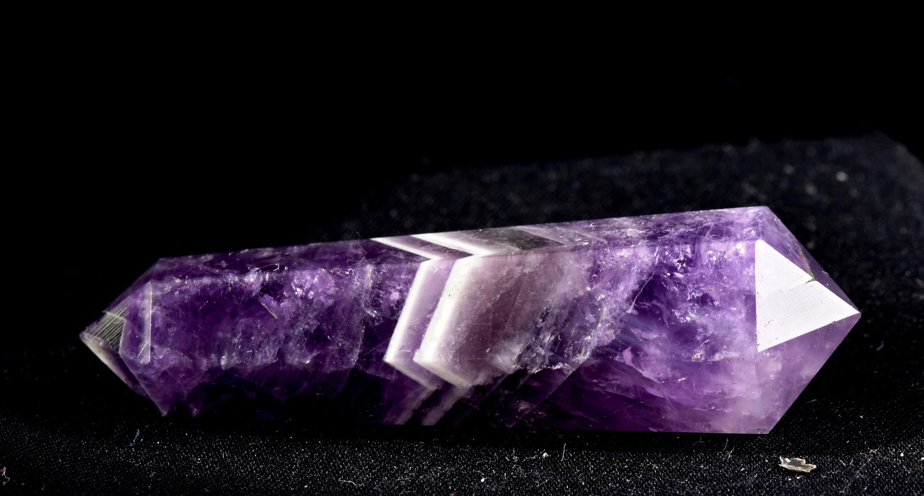 Super seven 7 melody stone  chevron double terminated wand  7107