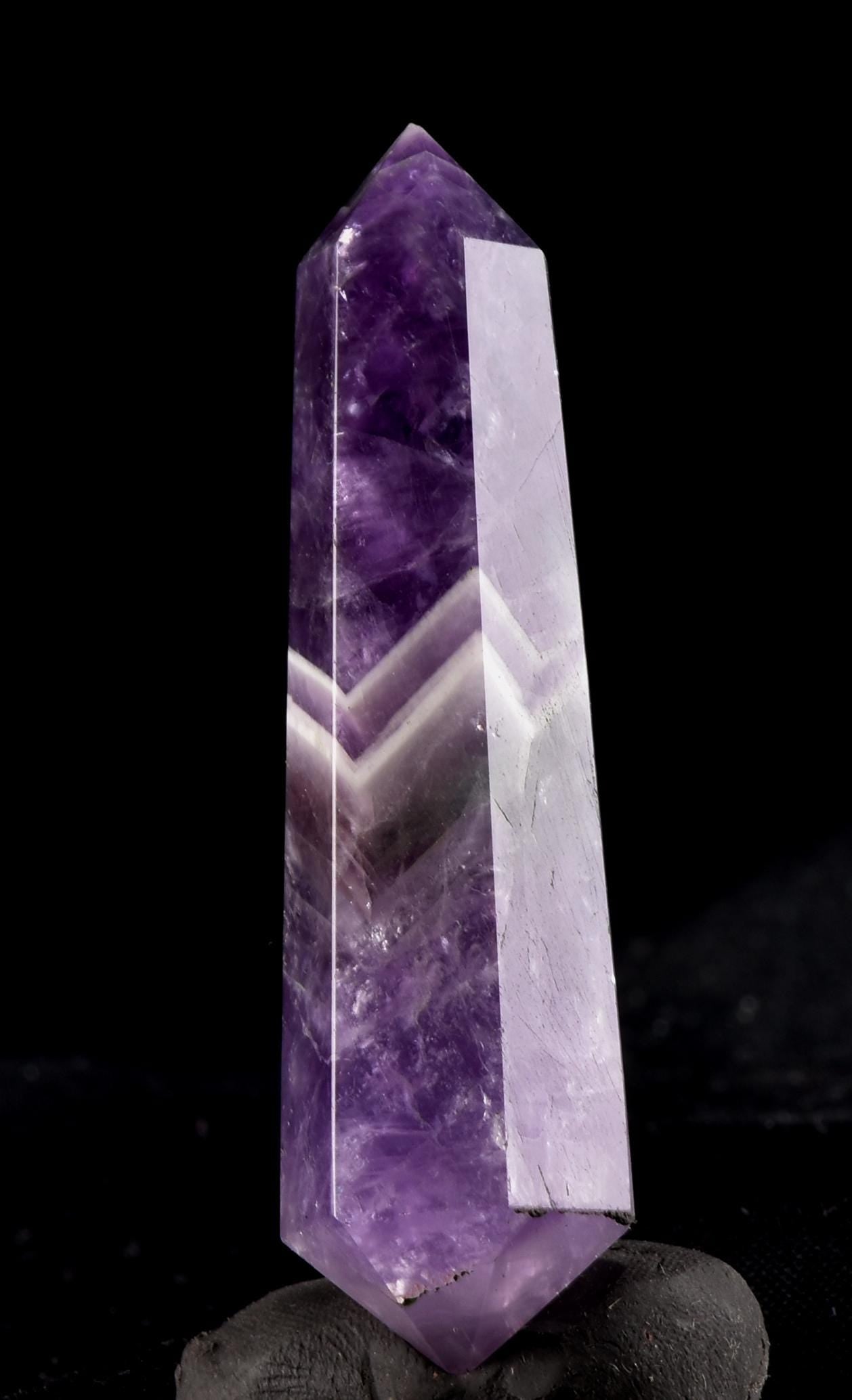 Super seven 7 melody stone  chevron double terminated wand  7107