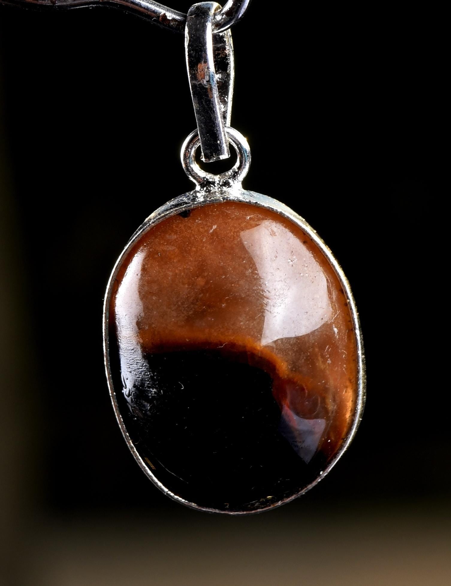 Rare Mystic  Sulemani soloman stone  natural  yin yang  pendant #7070