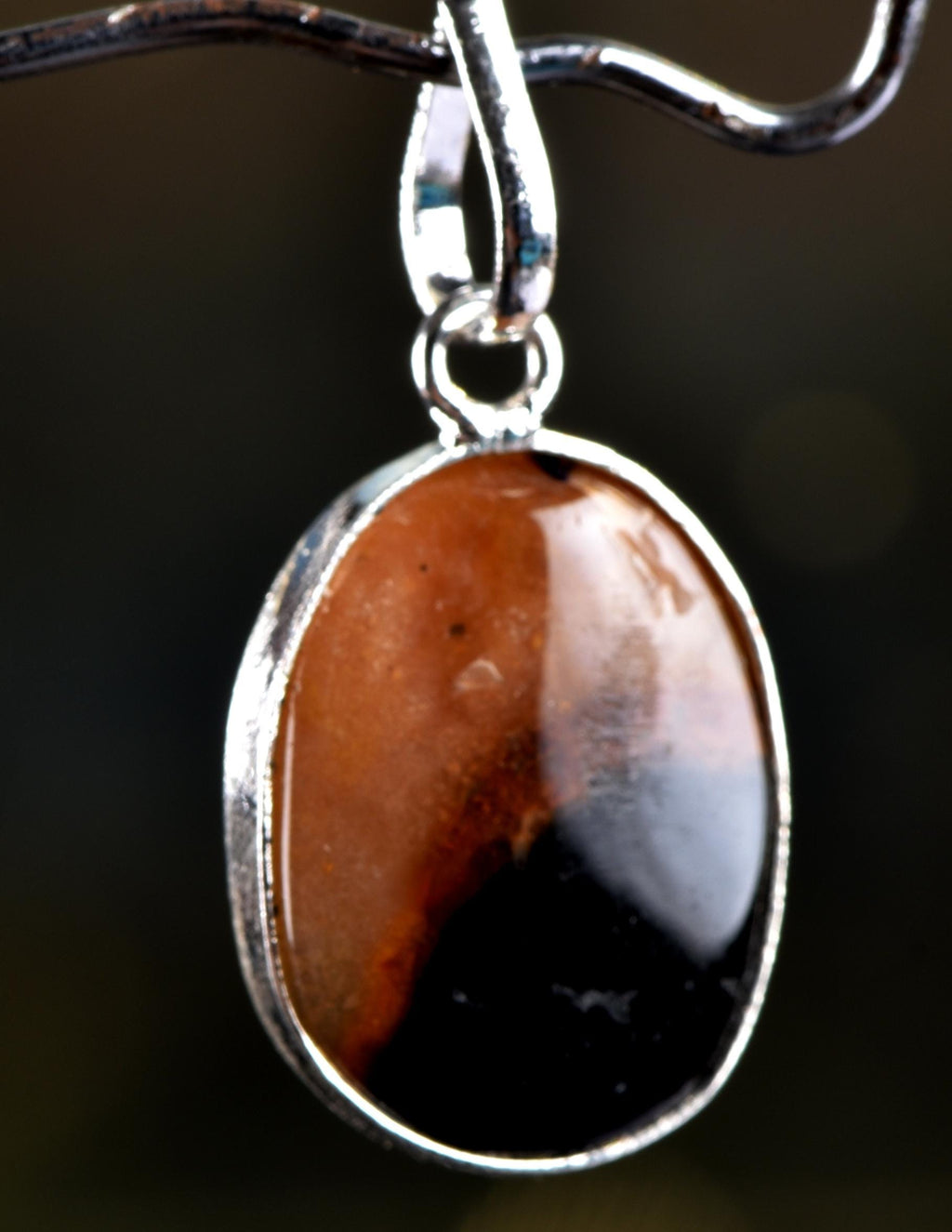 Rare Mystic  Sulemani soloman stone  natural  yin yang  pendant #7070
