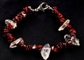Red jasper with Himalayan tiny points bracelet  transmuting emotional, mental and physical pain #7074