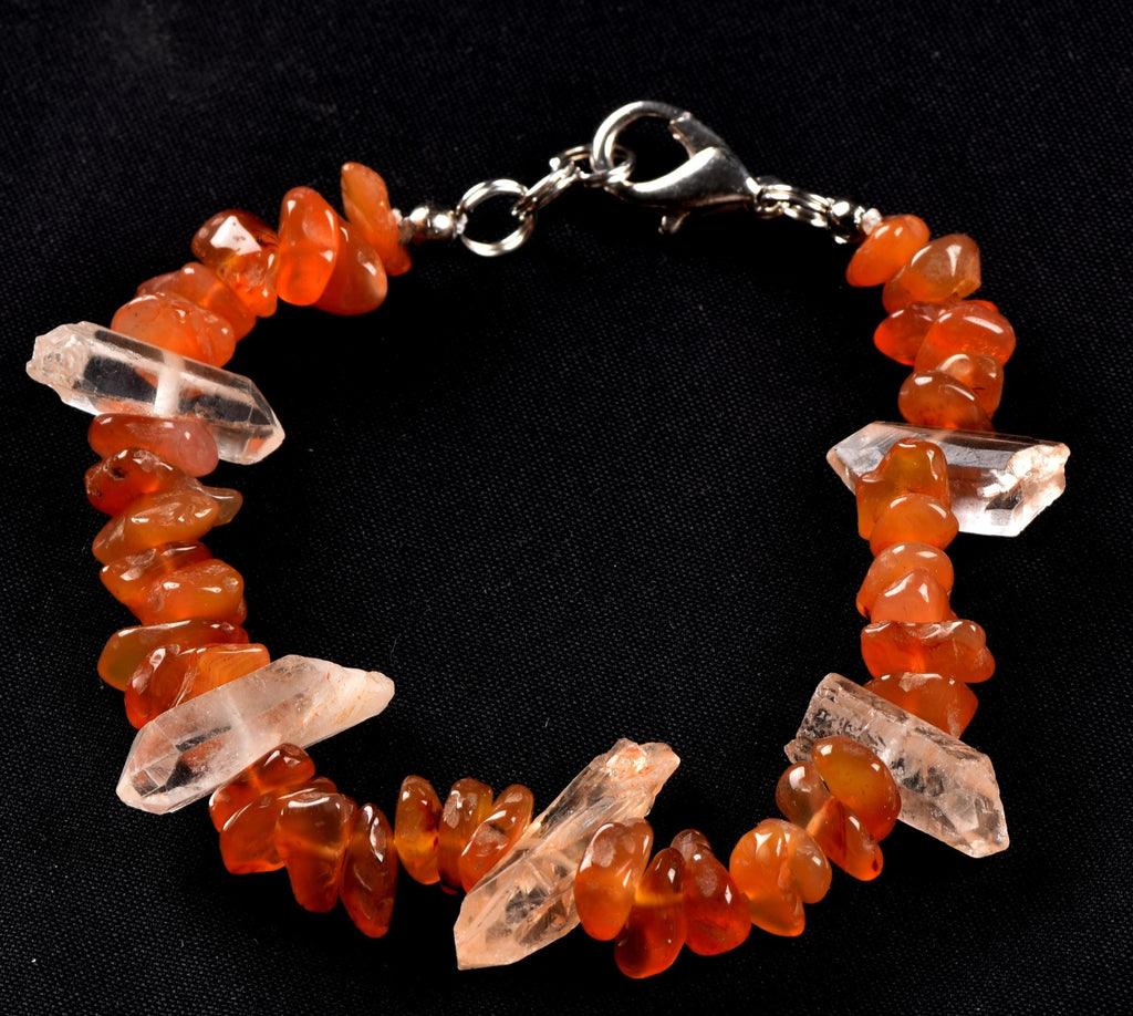 Rare mystical  carnelian  Sulemani  with  Himalayan tiny points shaman protection good luck bracelet # 7075