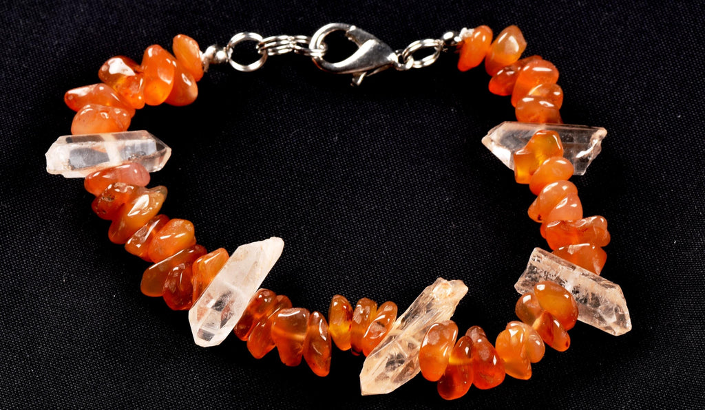 Rare mystical  carnelian  Sulemani  with  Himalayan tiny points shaman protection good luck bracelet # 7075