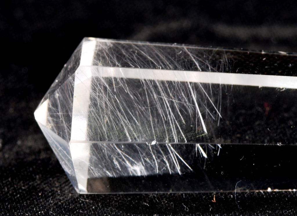 Satyaloka  quartz  double terminated silver rutile '' 6 sided'' High frequency synergy 12 crystal ''sat-chit -ananda. 7131