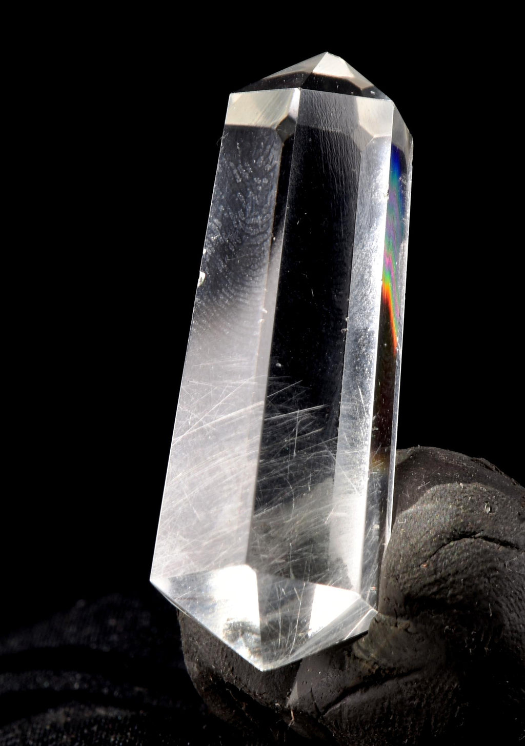 Satyaloka  quartz  double terminated silver rutile '' 6 sided'' High frequency synergy 12 crystal ''sat-chit -ananda. 7131