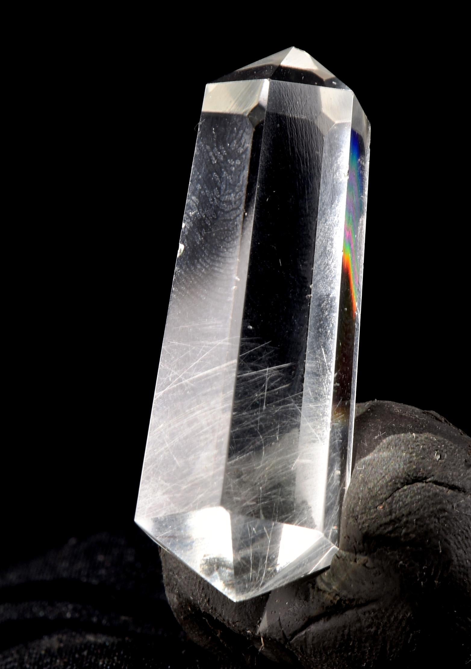 Satyaloka  quartz  double terminated silver rutile '' 6 sided'' High frequency synergy 12 crystal ''sat-chit -ananda. 7131