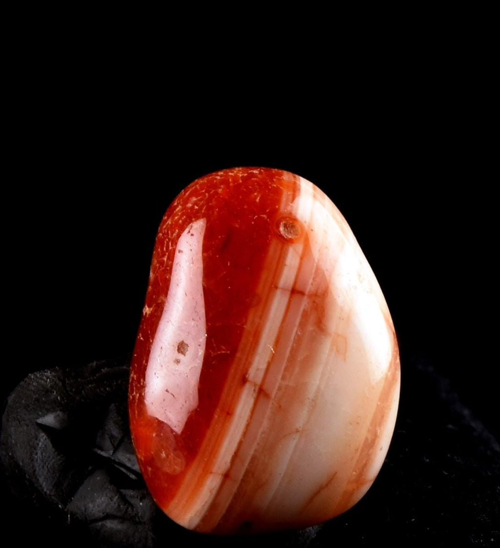 Rare Mystic Sulemani  pink Carnelian natural  ''evil eye'' stone # 7132