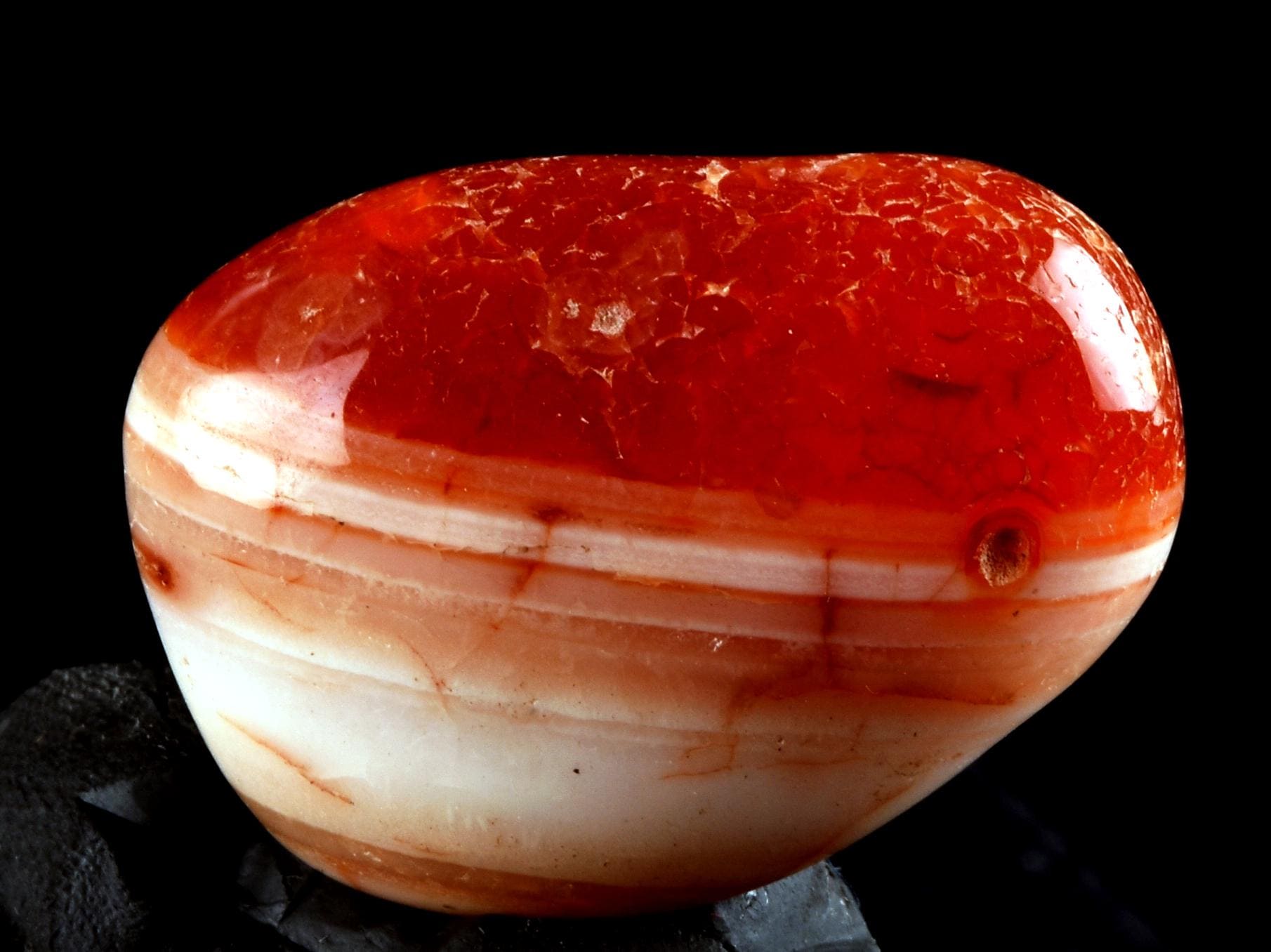 Rare Mystic Sulemani  pink Carnelian natural  ''evil eye'' stone # 7132