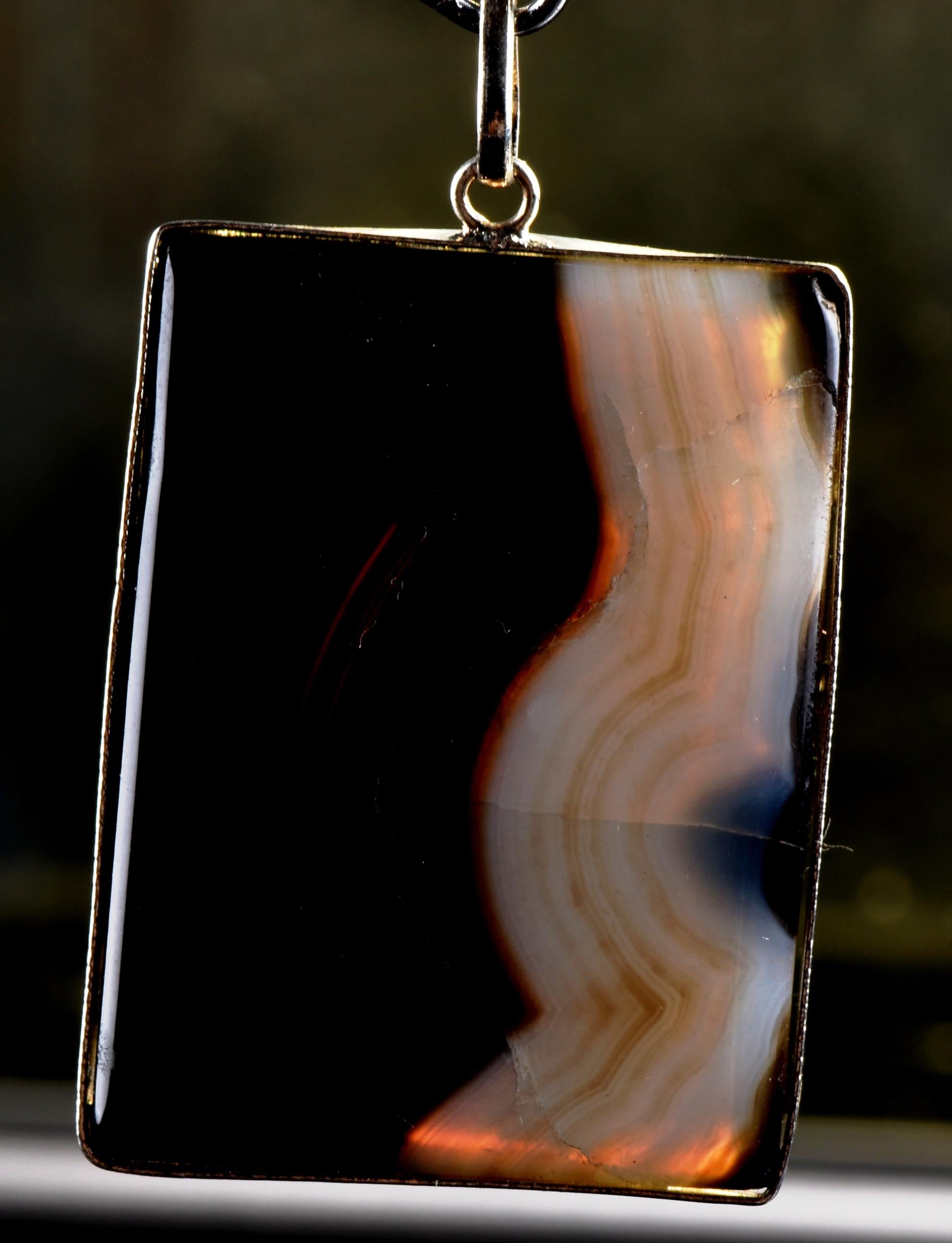 Rare Mystic  Sulemani soloman stone  natural  yin yang  pendant #7069