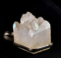Beautiful ANANDALITE,Rainbow quartz,multi flash  pendant natural crystal from India. 7147