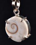 gomati chakra ''shivas third eye'' sterling silver  pendant  #7951